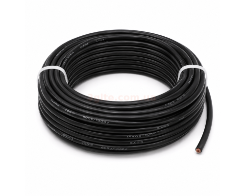  Кабель силиконовый 14 AWG черный, 1м